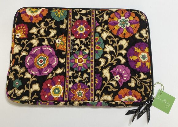 Vera Bradley Handbags - Vera Bradley 17" Laptop Sleeve Suzani Floral Quilted Soft Cotton Zip Top NEW